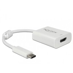 Adaptor Delock USB tip C la HDMI 4K 60Hz cu HDR T-M Alb