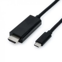 Cablu VALUE USB Tip C la HDMI 4K T-T 2m Negru