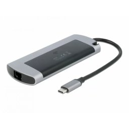 Docking Station Delock USB-C la 4K HDMI / USB / LAN / PD 3.0 + M.2 SATA SSD Gri