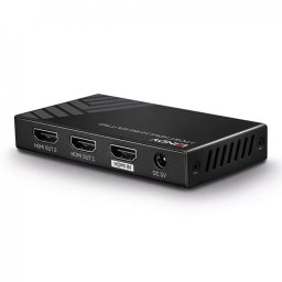 Multiplicator Lindy HDMI 2 porturi 4K@60Hz cu HDR Negru