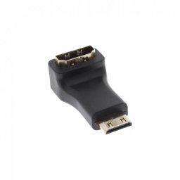 Adaptor InLine mini HDMI-C la HDMI-A T-M Unghi 17690K Negru