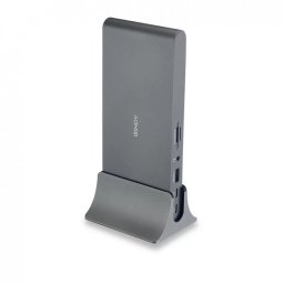 Docking Station Lindy USB type C la 2 x Displayport/HDMI/3 x USB-A/SD/micro SD 100W Gri