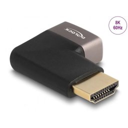 Adaptor Delock Metalic HDMI 8K60Hz T-M Unghi 90 Grade Dreapta Negru