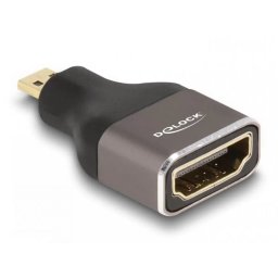 Adaptor Delock Metalic Micro HDMI-D la HDMI 8K60Hz T-M Negru