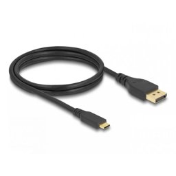 Cablu Delock Bidirectional USB Type-C la DisplayPort (DP Alt Mode) 8K60Hz/4K240Hz 1.5m Negru