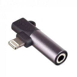Adaptor Lightning la Lightning AKYGA AK-AD-63 + Jack 3.5mm T-M Negru