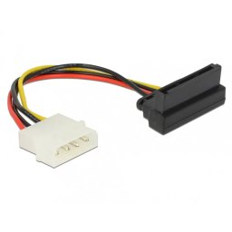 Cablu Alimentare Delock SATA 15-pini Molex 4-pini Unghi Drept 15cm