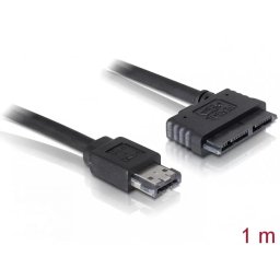 Cablu Delock eSATAp 5V Micro SATA 16-pini 1m Negru
