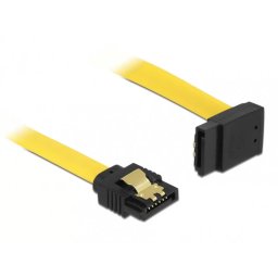 Cablu Delock SATA III 6 Gb/s Drept Fixare 50cm Galben
