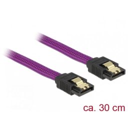 Cablu Delock SATA III 6 Gb/s 30cm Drept Premium Violet
