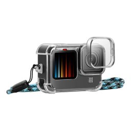 Husa cu Capac pentru Obiectiv si Snur PULUZ PU932T pentru GoPro Hero 9 / 10 / 11 Transparent