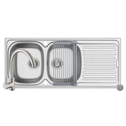 Set Chiuveta Pyramis Aurora 116 LN Baterie Bello Crom si Roll Up Inox