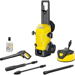 Aparat de Spalat cu Presiune Karcher K 4 WCM Premium Home (1.324-232.0) Debit Maxim 420L/H Dispozitiv pentru Suprafete Mari si Dure T 5 1800W Galben/Negru