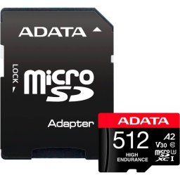 Card ADATA High Endurance 512 GB microSDXC (UHS-I U3, Class 10, V30, A2)