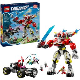 LEGO DREAMZzz Cooper's Tiger Mech and Zero's Hot Rod car