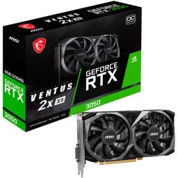 Placa video MSI GeForce RTX 3050 Ventus 2X XS WHITE 8G OC (1x DisplayPort, 1x HDMI 2.1, 1x DVI-D)