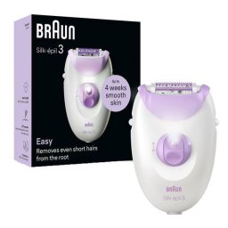 Epilator Braun Silk-Ã©pil 3 3-000 20 Pensete 2 Viteze Lumina LED Alb/Mov