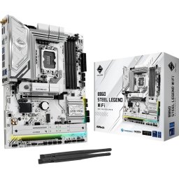 Placa de baza Asrock B860 Steel Legend WiFi - Socket 1851 - motherboard (white)
