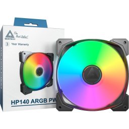 Ventilator Montech HP140 ARGB PWM 140x140x25, case fan (black, 140 mm)