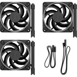 Ventilator Fractal Design D. Momentum 12 RGB 3-pack Black (black, 120 mm)