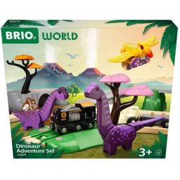 BRIO Ravensburger World Dinosaur Adventure Set, Railway