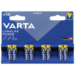Varta BATERIE ALCALINA LONGLIFE POWER LR03 BLISTER 8