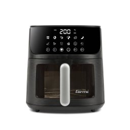 Friteuza cu Aer Cald Girmi Ecofrit Black FG78 Capacitate 6L 12 Programe 1500W Negru