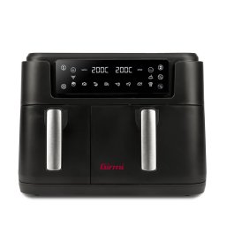 Friteuza Dubla cu Aer Cald Girmi Ecofrit Bis FG26 Capacitate 9L 2 Zone Independente 10 Programe Automate 2400W Negru