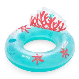 Colac Gonflabil cu Spatar Bestway Coral Bliss 43730 107 x 113CM Multicolor