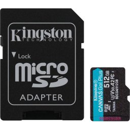 Card de Memorie Kingston 512GB microSDXC Clasa 10 + Adaptor SD