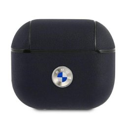 Carcasa Bmw Geniune Leather Silver Logo Compatibila cu Apple AirPods 3 Negru