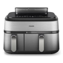 Friteuza Philips NA555 00 Dual Basket 9L 2750W Argintiu