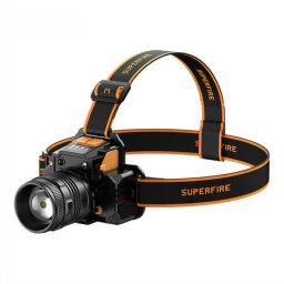 Lanterna Frontala Superfire HL58 â 350lm USB 3 Moduri 200m Negru/Portocaliu