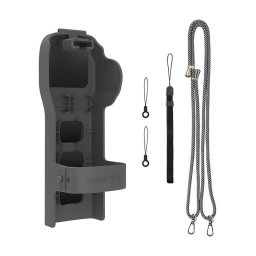 Accesoriu Camera Video Actiune Sunnylife compatibila cu camera DJI Osmo Pocket 3, Lanyard si curea incluse, Gri