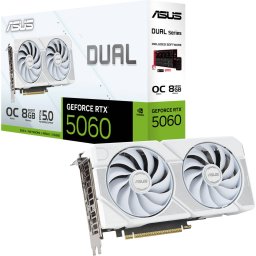 Placa Video ASUS GeForce RTX 5060 DUAL OC White 8GB GDDR7 128-bit DLSS 4.0