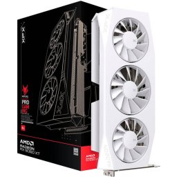Placa video XFX Radeon RX 9060 XT Mercury OC, graphics card white, RDNA4, GDDR6, 2x DisplayPort, 1x HDMI 2.1
