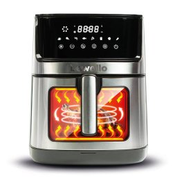 Friteuza cu Aer Cald Bewello XXL Fibra de Incalzire Jos-Sus 230V 7.5L Negru