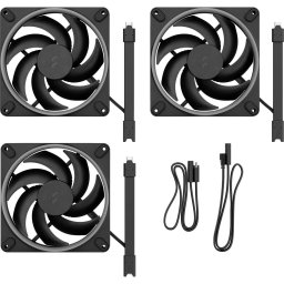 Ventilator Fractal Design Momentum 14 RGB 3-pack Black (black, 140 mm)