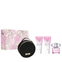 Pachet Versace Bright Crystal Femei Eau De Toilette 90ml + Lotiune Corp 100ml + Gel de Dus 100ml + Geanta Cosmetice
