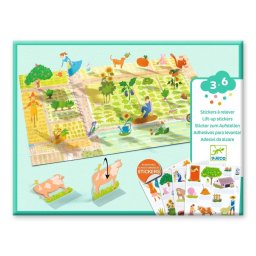 Set Creativ Stickere Reutilizabile Djeco Ferma +3 ani