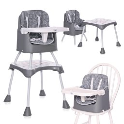 Scaun de Masa Lorelli Inalt pentru Copii Trick Convertibil 3in1 Candy Grey