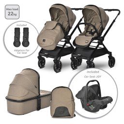 Carucior Lorelli Set 3 in 1 Reya Maner Reversibil pana la 22Kg Maro