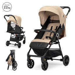 Carucior pentru Nou-Nascut Lorelli Noir Sistem de Pliere cu o Singura Mana pana la 22 Kg Beige