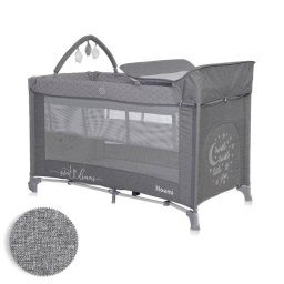 Pat Copii Lorelli Pliabil Noemi Plus 2 Nivele Cu Accesorii Cool Grey Star