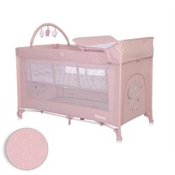Pat Copii Lorelli Pliabil Noemi Plus 2 Nivele Cu Accesorii Mellow Rose Star