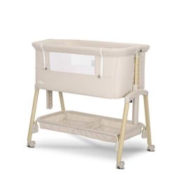 Pat Copii Lorelli Pliabil Co-Sleeper Millie 0 Luni+ Max. 9Kg Inaltime Reglabila 7 Pozitii Sistem Antireflux Plasa De Tantari Saltea Inclusa Beige