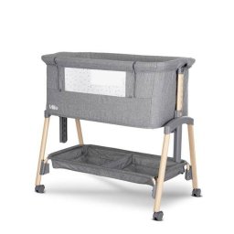 Pat Copii Lorelli Pliabil Co-Sleeper Millie 0 Luni+ Max. 9Kg Inaltime Reglabila 7 Pozitii Sistem Antireflux Plasa De Tantari Saltea Inclusa Grey