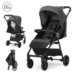 Carucior pentru Nou-Nascut Lorelli Noir Sistem de Pliere cu o Singura Mana pana la 22 Kg Grey