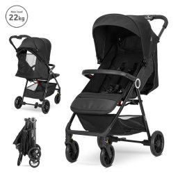 Carucior pentru Nou-Nascut Lorelli Noir Sistem de Pliere cu o Singura Mana pana la 22 Kg Black