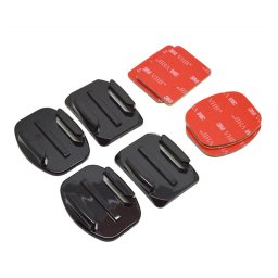 Accesoriu Camera Video Actiune Telesin compatibil cu camere video sport, 4x Suport, 4x Autocolant, Negru